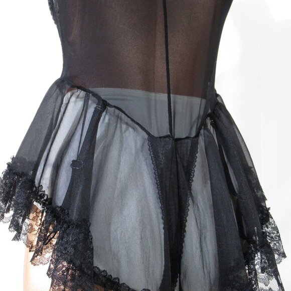 Escante Vintage Teddy Bustier with Open Crotch XL - Picture 6 of 10